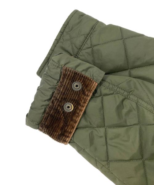 POLO RALPH LAUREN（ポロ・ラルフローレン）POLO RALPH LAUREN (ポロ・ラルフローレン) 襟コーデュロイキルティングジャケット オリーブ サイズ:Lの古着・服飾アイテム