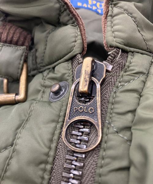 POLO RALPH LAUREN（ポロ・ラルフローレン）POLO RALPH LAUREN (ポロ・ラルフローレン) 襟コーデュロイキルティングジャケット オリーブ サイズ:Lの古着・服飾アイテム