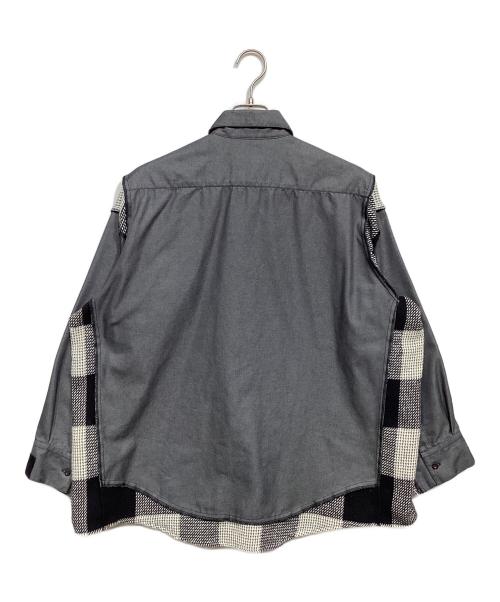 N.HOOLYWOOD（エヌ ハリウッド）N.HOOLYWOOD (エヌ ハリウッド) 再構築シャツ グレー サイズ:36の古着・服飾アイテム