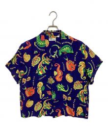 Sun Surf（サンサーフ）の古着「RAYON HAWAIIAN SHIRT "MO'O LIO PARADISE"」｜ネイビー