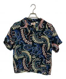Sun Surf（サンサーフ）の古着「RAYON HAWAIIAN SHIRT “PARADISE PICTOGRAPH”　SS38811」｜ブラック