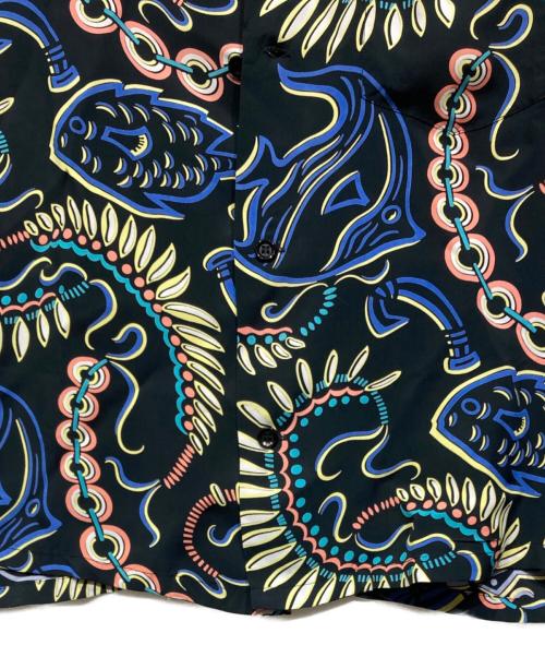 Sun Surf（サンサーフ）Sun Surf (サンサーフ) RAYON HAWAIIAN SHIRT “PARADISE PICTOGRAPH”　SS38811 ブラック サイズ:Lの古着・服飾アイテム