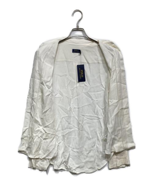 POLO RALPH LAUREN（ポロ・ラルフローレン）POLO RALPH LAUREN (ポロ・ラルフローレン) シルクブラウス ホワイト サイズ:6の古着・服飾アイテム