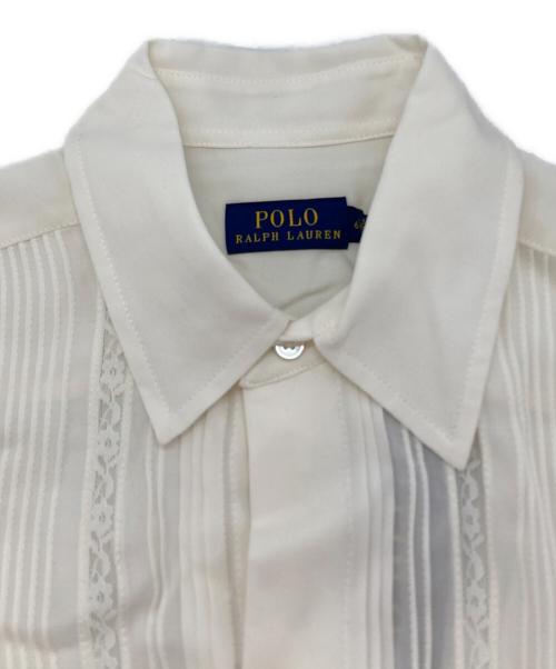 POLO RALPH LAUREN（ポロ・ラルフローレン）POLO RALPH LAUREN (ポロ・ラルフローレン) シルクブラウス ホワイト サイズ:6の古着・服飾アイテム