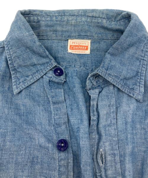PENNEYS COMPASS（ペニーズ コンパス）PENNEYS COMPASS (ペニーズ コンパス) シャンブレーシャツ インディゴ サイズ:不明の古着・服飾アイテム