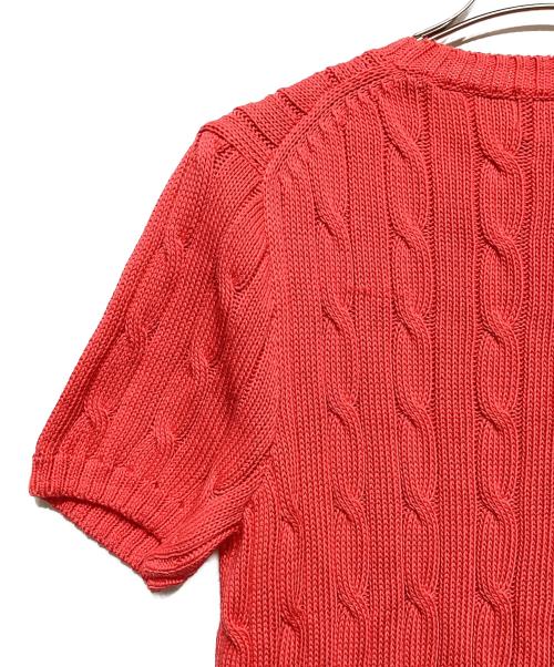 POLO RALPH LAUREN（ポロ・ラルフローレン）POLO RALPH LAUREN (ポロ・ラルフローレン) 半袖ニット ピンク サイズ:Lの古着・服飾アイテム