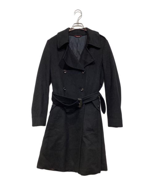 Max Mara Studio（マックスマーラ ストゥディオ）Max Mara Studio (マックスマーラ ストゥディオ) カシミヤコート ブラック サイズ:40の古着・服飾アイテム