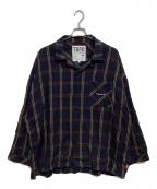 TIGHTBOOTH PRODUCTIONタイトブースプロダクション）の古着「PLAID ROLL UP SHIRT」｜ネイビー