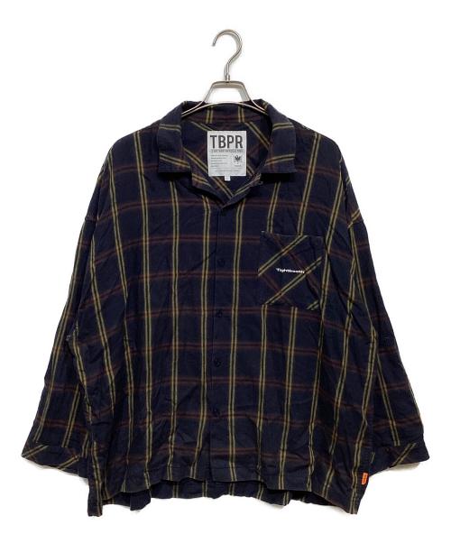 TIGHTBOOTH PRODUCTION（タイトブースプロダクション）TIGHTBOOTH PRODUCTION (タイトブースプロダクション) PLAID ROLL UP SHIRT ネイビー サイズ:Lの古着・服飾アイテム