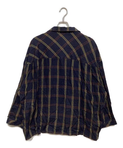 TIGHTBOOTH PRODUCTION（タイトブースプロダクション）TIGHTBOOTH PRODUCTION (タイトブースプロダクション) PLAID ROLL UP SHIRT ネイビー サイズ:Lの古着・服飾アイテム