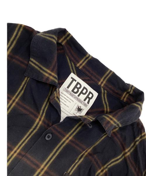 TIGHTBOOTH PRODUCTION（タイトブースプロダクション）TIGHTBOOTH PRODUCTION (タイトブースプロダクション) PLAID ROLL UP SHIRT ネイビー サイズ:Lの古着・服飾アイテム