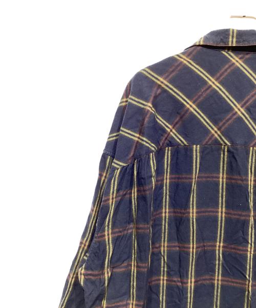 TIGHTBOOTH PRODUCTION（タイトブースプロダクション）TIGHTBOOTH PRODUCTION (タイトブースプロダクション) PLAID ROLL UP SHIRT ネイビー サイズ:Lの古着・服飾アイテム