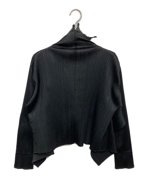 PLEATS PLEASE（プリーツプリーズ）PLEATS PLEASE (プリーツプリーズ) プリーツデザインカーディガン ブラック サイズ:3の古着・服飾アイテム