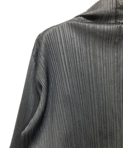 PLEATS PLEASE（プリーツプリーズ）PLEATS PLEASE (プリーツプリーズ) プリーツデザインカーディガン ブラック サイズ:3の古着・服飾アイテム