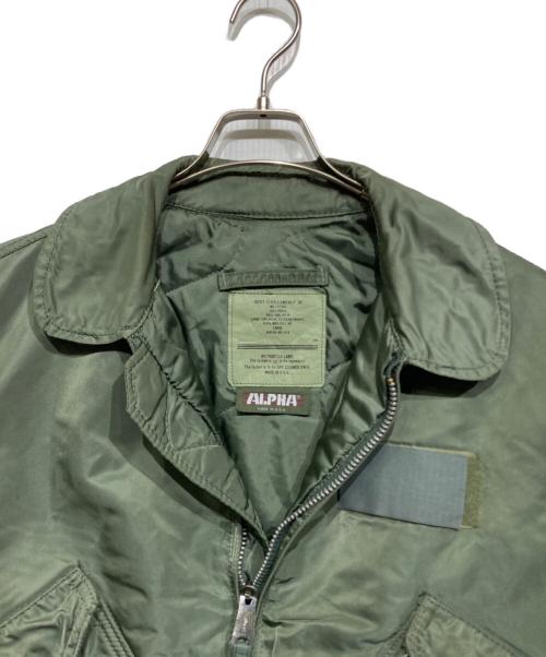 ALPHA（アルファ）ALPHA (アルファ) フライトジャケット オリーブ サイズ:Lの古着・服飾アイテム