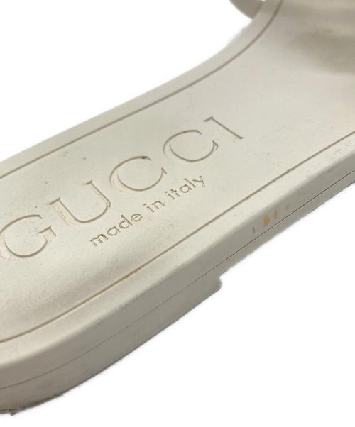 GUCCI（グッチ）GUCCI (グッチ) インターロッキングG ウィメンズ スライドサンダル グレー サイズ:37の古着・服飾アイテム