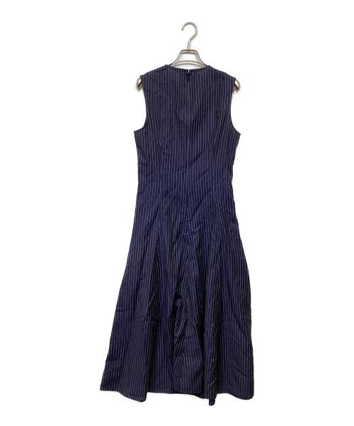 POLO RALPH LAUREN（ポロ・ラルフローレン）POLO RALPH LAUREN (ポロ・ラルフローレン) ノースリーブストライプワンピース ネイビー サイズ:8 未使用品の古着・服飾アイテム