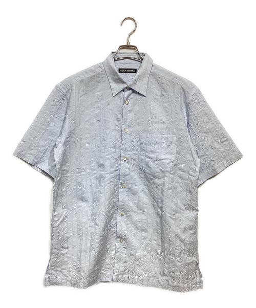 ISSEY MIYAKE（イッセイミヤケ）ISSEY MIYAKE (イッセイミヤケ) シワ加工ストライプシャツ ブルー サイズ:3の古着・服飾アイテム