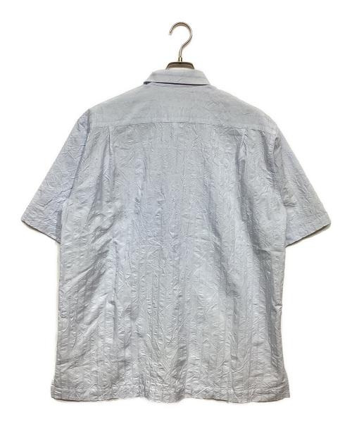 ISSEY MIYAKE（イッセイミヤケ）ISSEY MIYAKE (イッセイミヤケ) シワ加工ストライプシャツ ブルー サイズ:3の古着・服飾アイテム