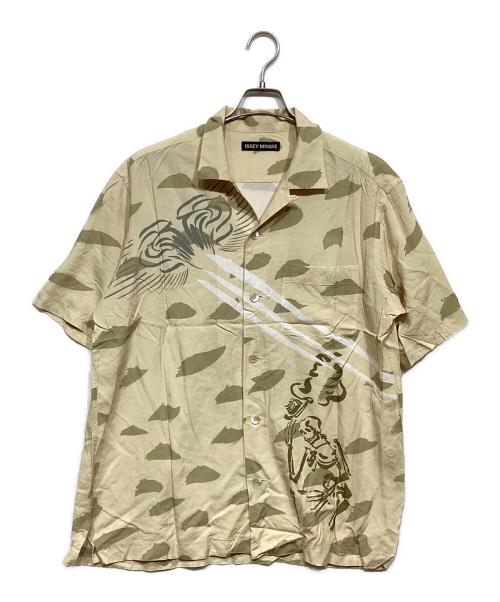 ISSEY MIYAKE（イッセイミヤケ）ISSEY MIYAKE (イッセイミヤケ) オープンカラーシャツ ベージュ サイズ:3の古着・服飾アイテム
