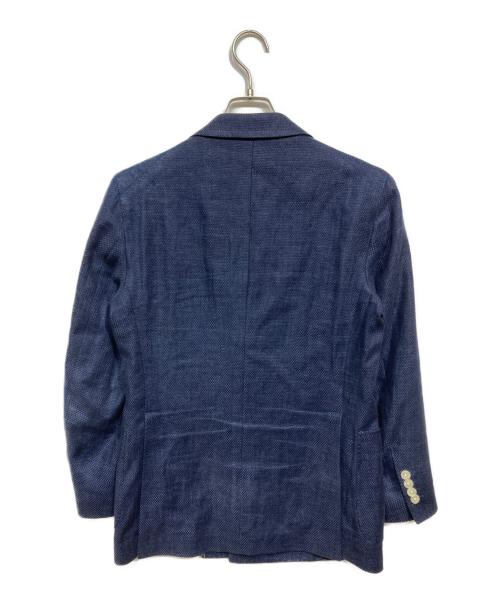 TAGLIATORE（タリアトーレ）TAGLIATORE (タリアトーレ) リネンコットン ダブルジャケット ネイビー サイズ:44/7 Rの古着・服飾アイテム
