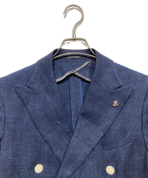 TAGLIATORE（タリアトーレ）TAGLIATORE (タリアトーレ) リネンコットン ダブルジャケット ネイビー サイズ:44/7 Rの古着・服飾アイテム