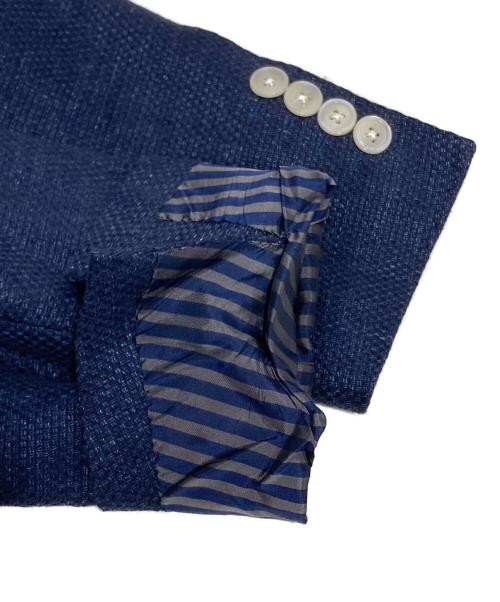TAGLIATORE（タリアトーレ）TAGLIATORE (タリアトーレ) リネンコットン ダブルジャケット ネイビー サイズ:44/7 Rの古着・服飾アイテム