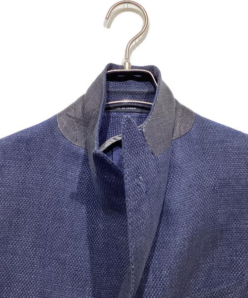 TAGLIATORE（タリアトーレ）TAGLIATORE (タリアトーレ) リネンコットン ダブルジャケット ネイビー サイズ:44/7 Rの古着・服飾アイテム