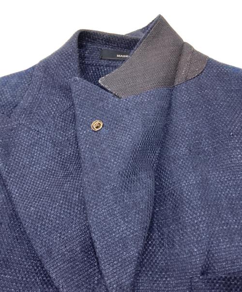TAGLIATORE（タリアトーレ）TAGLIATORE (タリアトーレ) リネンコットン ダブルジャケット ネイビー サイズ:44/7 Rの古着・服飾アイテム