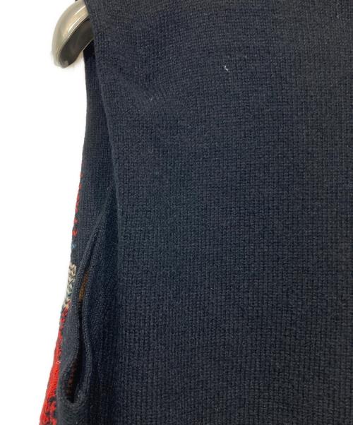 RRL（ダブルアールエル）RRL (ダブルアールエル) チェックニットベスト レッド×ブラック サイズ:Mの古着・服飾アイテム