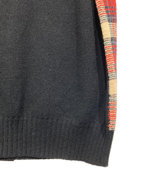 RRL（ダブルアールエル）RRL (ダブルアールエル) チェックニットベスト レッド×ブラック サイズ:Mの古着・服飾アイテム