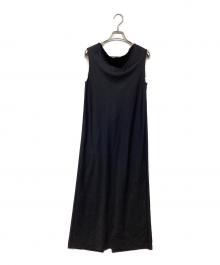 CINOH（チノ）の古着「SUMMER WOOL DRAPE DRESS」｜ブラック