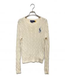 POLO RALPH LAUREN（ポロ・ラルフローレン）の古着「ビーズポニーニット」｜ベージュ