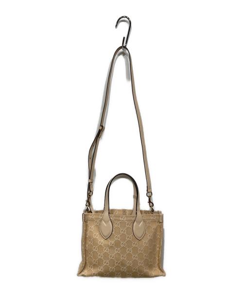 GUCCI（グッチ）GUCCI (グッチ) オフィディア ミディアムトートバッグ ベージュの古着・服飾アイテム