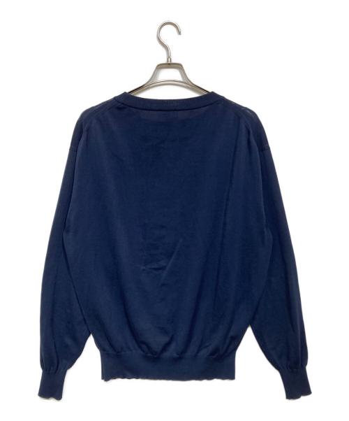 HERILL（ヘリル）HERILL (ヘリル) スビンコットン ツイスト オーバルネックニット ネイビー サイズ:2の古着・服飾アイテム