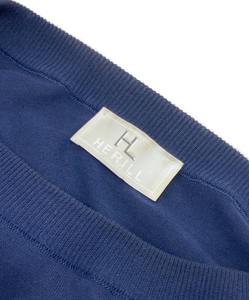 HERILL（ヘリル）HERILL (ヘリル) スビンコットン ツイスト オーバルネックニット ネイビー サイズ:2の古着・服飾アイテム