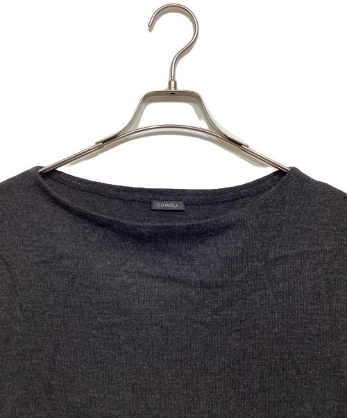 COMOLI（コモリ）COMOLI (コモリ) ウール和紙 ボートネックニット ブラック サイズ:記載なしの古着・服飾アイテム