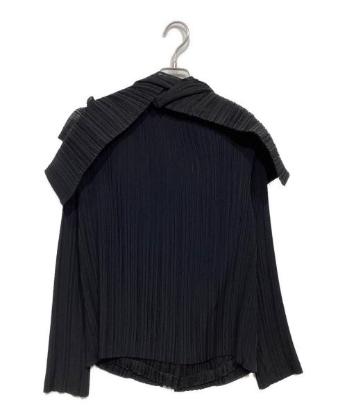 ISSEY MIYAKE（イッセイミヤケ）ISSEY MIYAKE (イッセイミヤケ) 多重襟 レイヤードデザインプリーツジャケット ブラック サイズ:2の古着・服飾アイテム