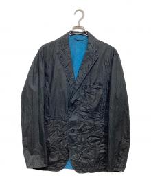 ISSEY MIYAKE MEN（イッセイミヤケメン）の古着「シワ加工テーラードジャケット」｜ブラック×ブルー