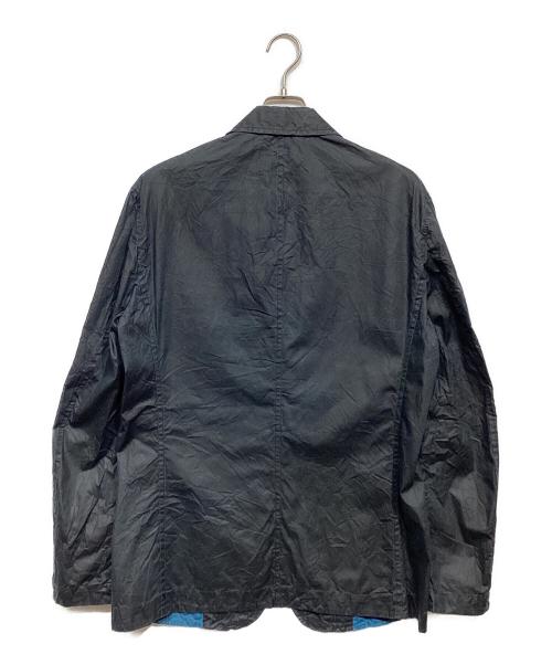 ISSEY MIYAKE MEN（イッセイミヤケメン）ISSEY MIYAKE MEN (イッセイミヤケメン) シワ加工テーラードジャケット ブラック×ブルー サイズ:4の古着・服飾アイテム