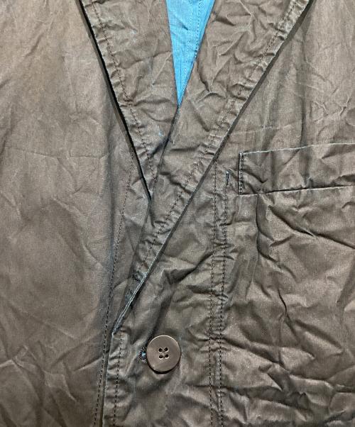 ISSEY MIYAKE MEN（イッセイミヤケメン）ISSEY MIYAKE MEN (イッセイミヤケメン) シワ加工テーラードジャケット ブラック×ブルー サイズ:4の古着・服飾アイテム