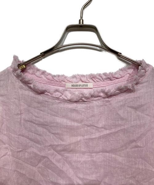 house of lotus（ハウスオブロータス）house of lotus (ハウスオブロータス) ノースリーブリネンワンピース ピンク サイズ:Mの古着・服飾アイテム