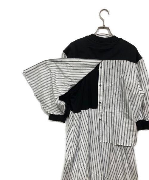 3.1 phillip lim（スリーワンフィリップリム）3.1 phillip lim (スリーワンフィリップリム) ドッキングワンピース ブラック×ホワイト サイズ:Mの古着・服飾アイテム