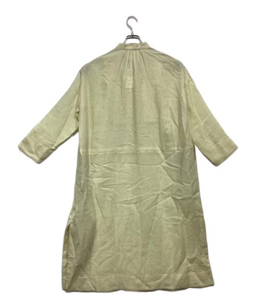 ebure（エブール）ebure (エブール) ウールベルテッドワンピース イエロー サイズ:36の古着・服飾アイテム