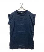 house of lotusハウスオブロータス）の古着「リネンフリルワンピース」｜ネイビー