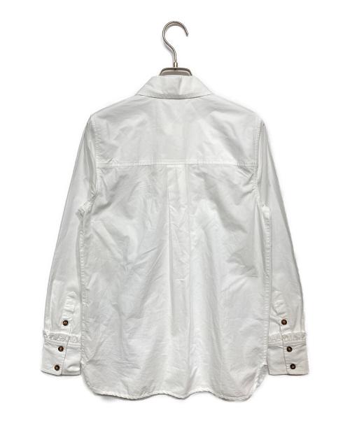 GANNI（ガニー）Ganni (ガニー) フロントフリルシャツ ホワイト サイズ:32の古着・服飾アイテム
