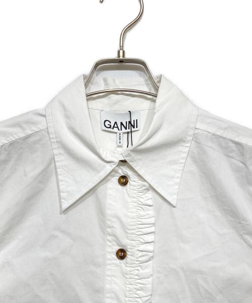 GANNI（ガニー）Ganni (ガニー) フロントフリルシャツ ホワイト サイズ:32の古着・服飾アイテム