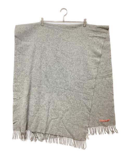 Acne studios（アクネ ストゥディオズ）ACNE STUDIOS (アクネ ストゥディオズ) フリンジウールスカーフ グレー サイズ:200×70の古着・服飾アイテム