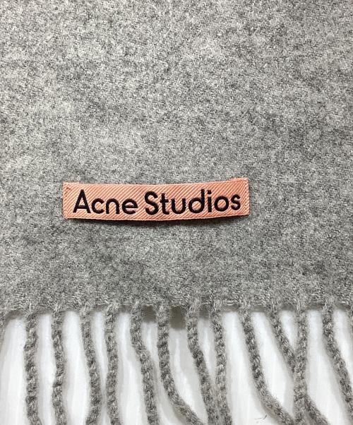 Acne studios（アクネ ストゥディオズ）ACNE STUDIOS (アクネ ストゥディオズ) フリンジウールスカーフ グレー サイズ:200×70の古着・服飾アイテム