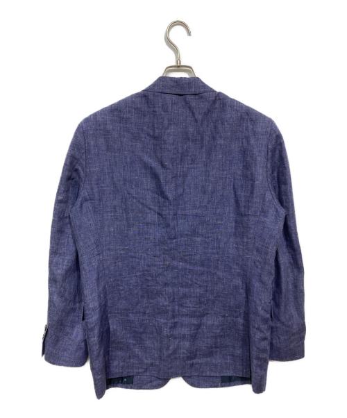 PAPAS（パパス）PAPAS (パパス) リネンテーラードジャケット ブルー サイズ:Mの古着・服飾アイテム